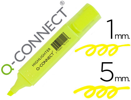 Marcador fluorescente Q-Connect tinta amarilla
